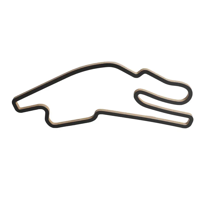 Expédié Aujourd’hui Circuit Bugatti - Sculpture Murale en Bois (90 cm)
